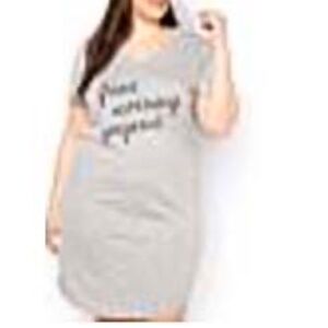 NEW PHOTOS! SLEEPSHIRT, SHORT SLEEVE, LIGHT HEATHER GREY, SIZE 6X, SCREEN PRINT,